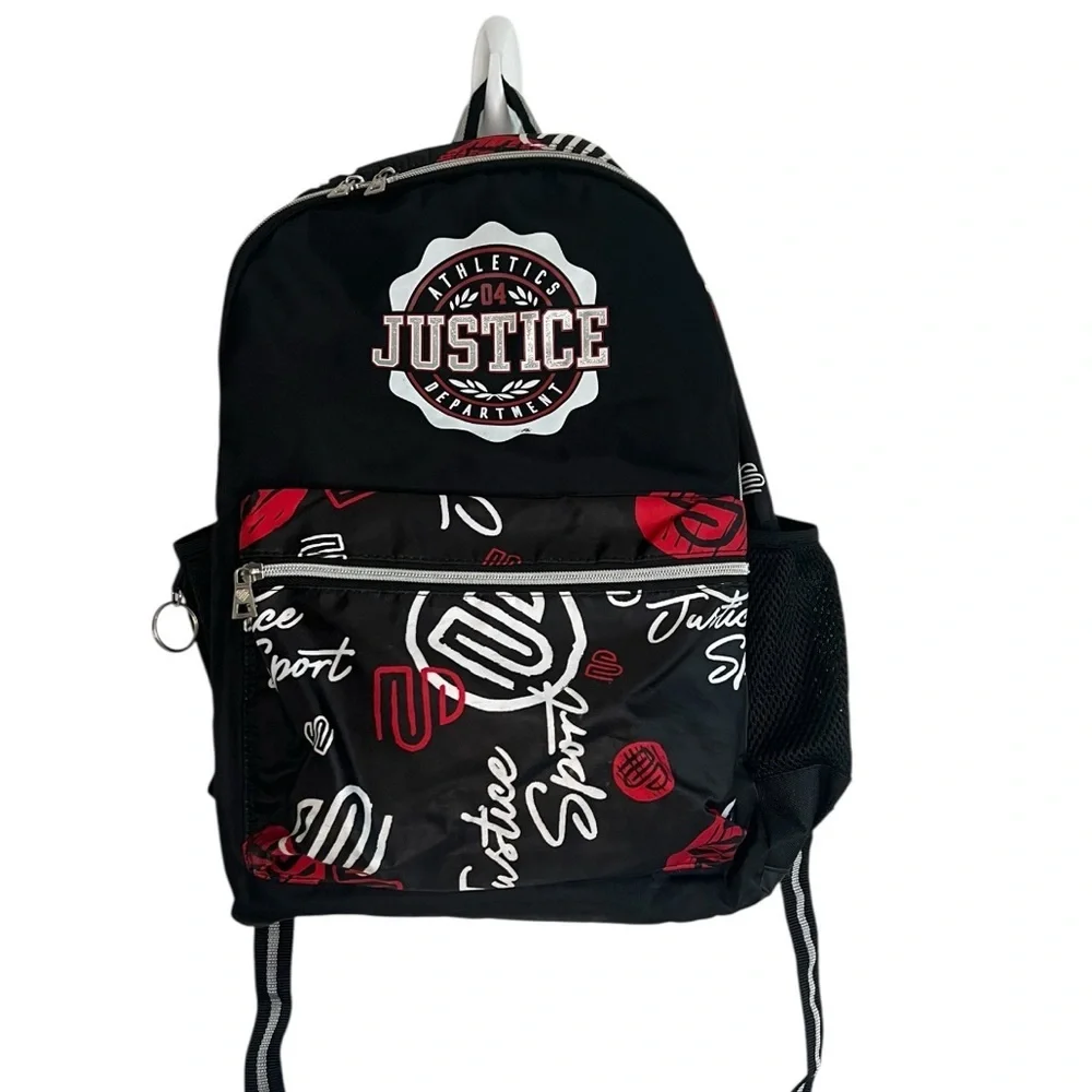 2/$30 Justice Sporty School Black and Red Backpack